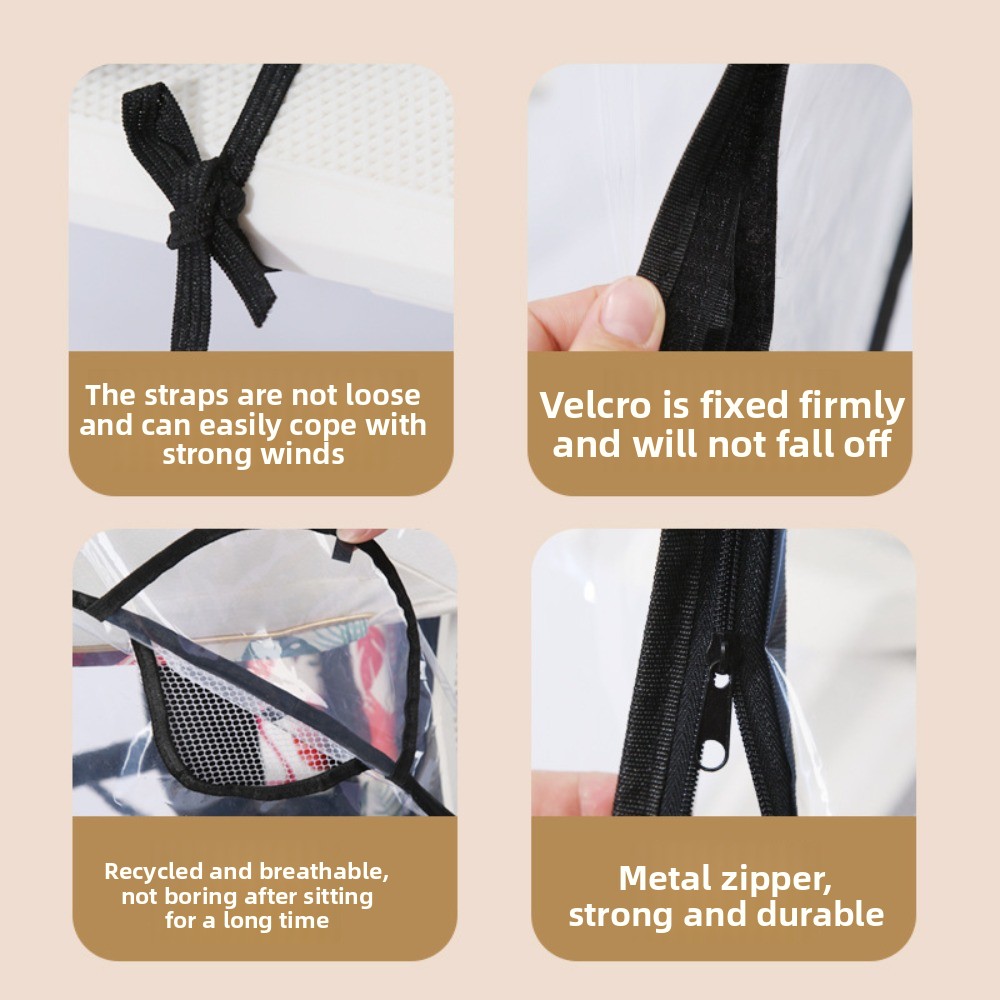 Stroller Rain Cover - Transparente Kinderwagen-Regenschutz, winddicht, wasserdicht, für Kinderwagen,