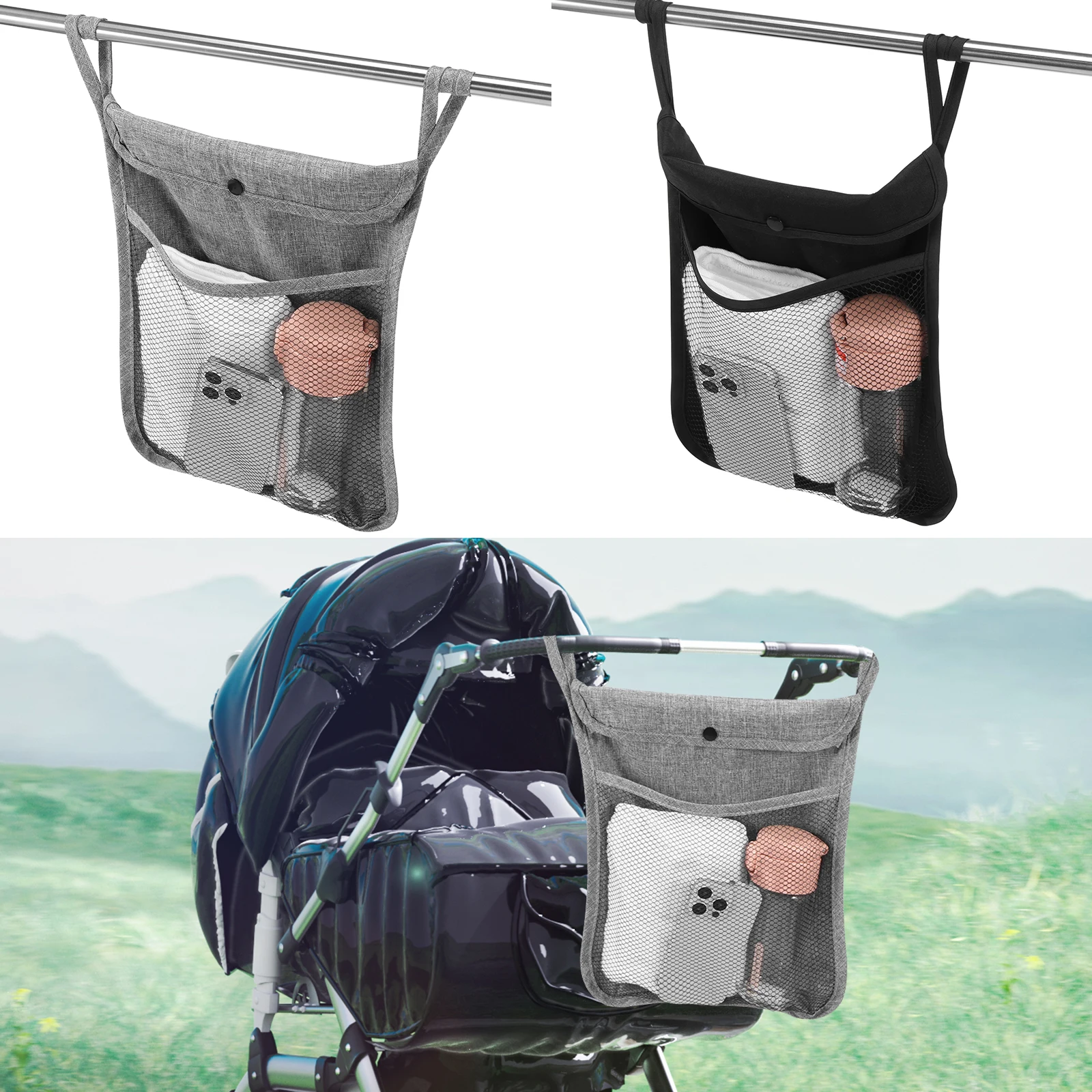 Baby Products In - Baby-Kinderwagen Hängeaufbewahrungstasche, Tragbare Organizer mit Großer