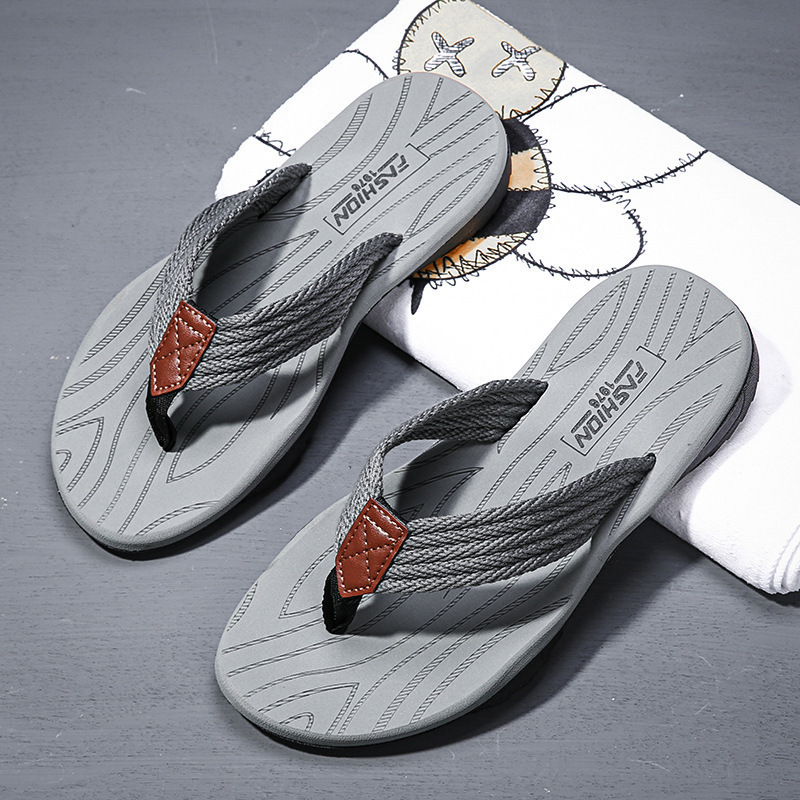 Baby Gate Stairs - Gewebte gestreifte Herren-Flip-Flops für den Sommer,