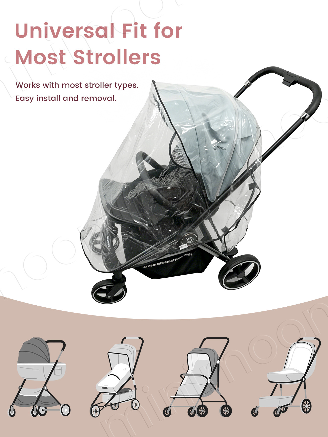 Universeller Wasserdichter Kin – Stroller Rain Cover Bewertung und Preis