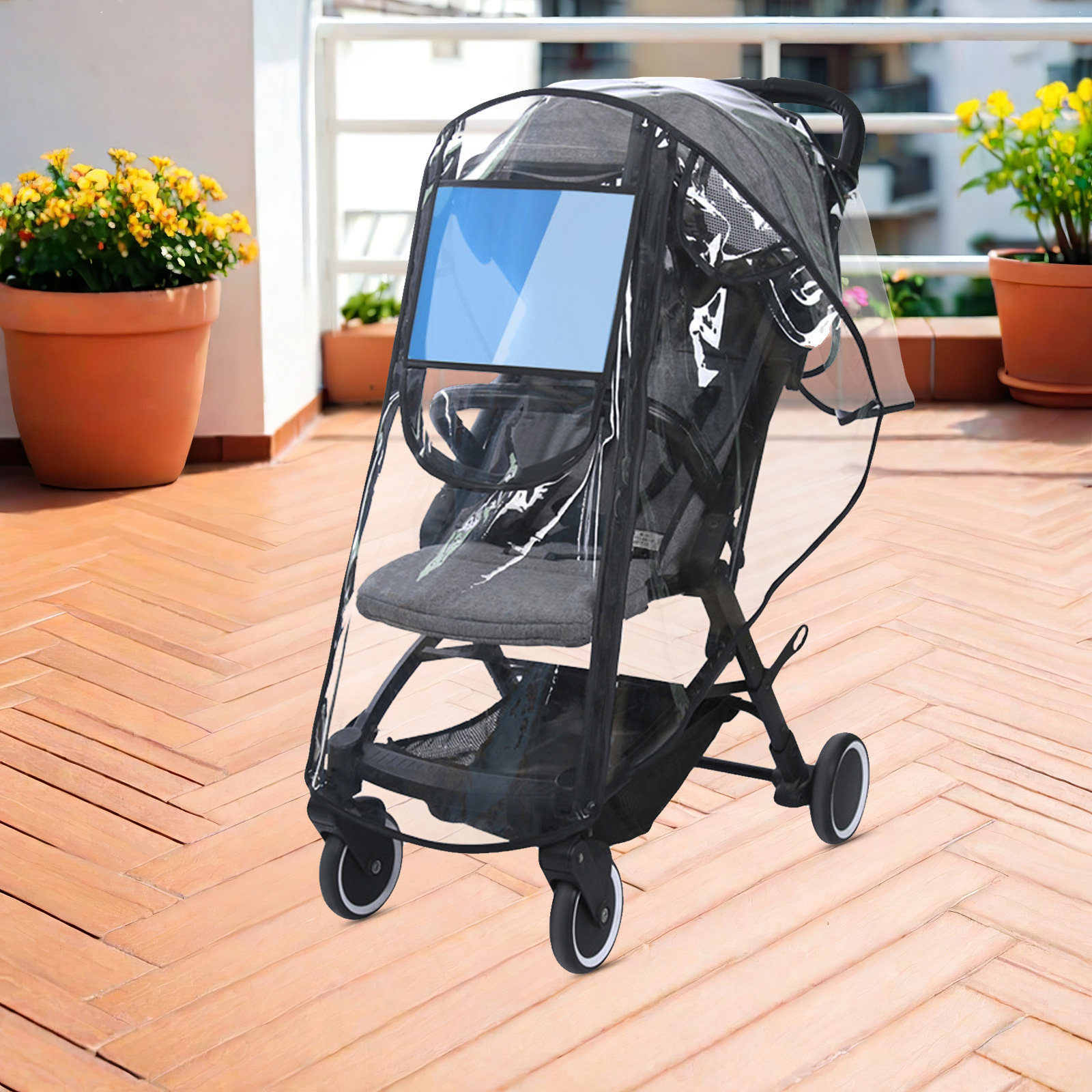 Transparenter Wasserdichter Ki – Stroller Rain Cover Bewertung und Preis